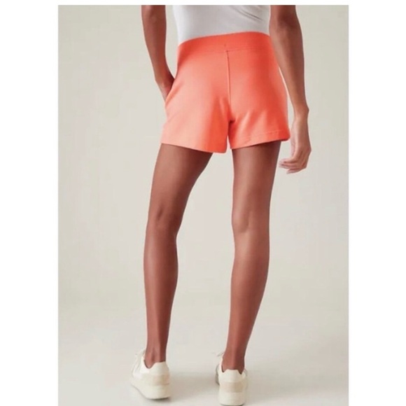 Athleta Women's Bright Orange Athletic Shorts - Picture 2 of 4